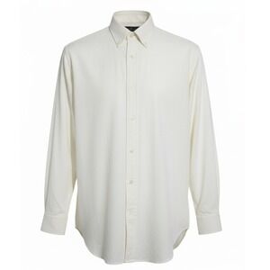 Mercer & Sons Mens Long Sleeve Button Down Shirt Yellow 17-32 Made USA Ivy Style